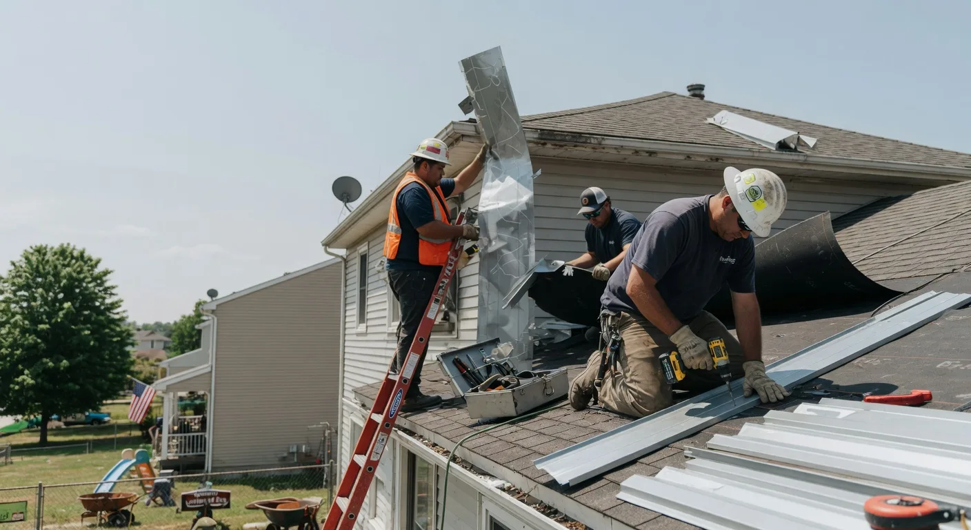 Storm Damage Metal Roof Repair in Columbia City, OR